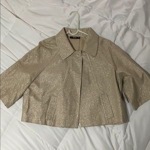 NWT a.n.a. A New Approach Gold Bolero Jacket